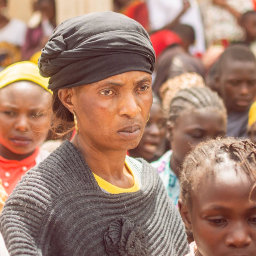 Missionary at IDP camp.
