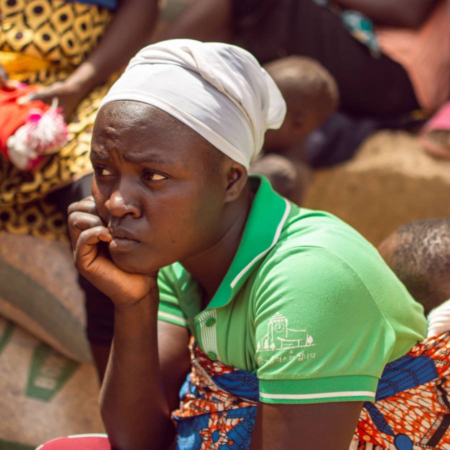 Woman and child at an IDP Camp