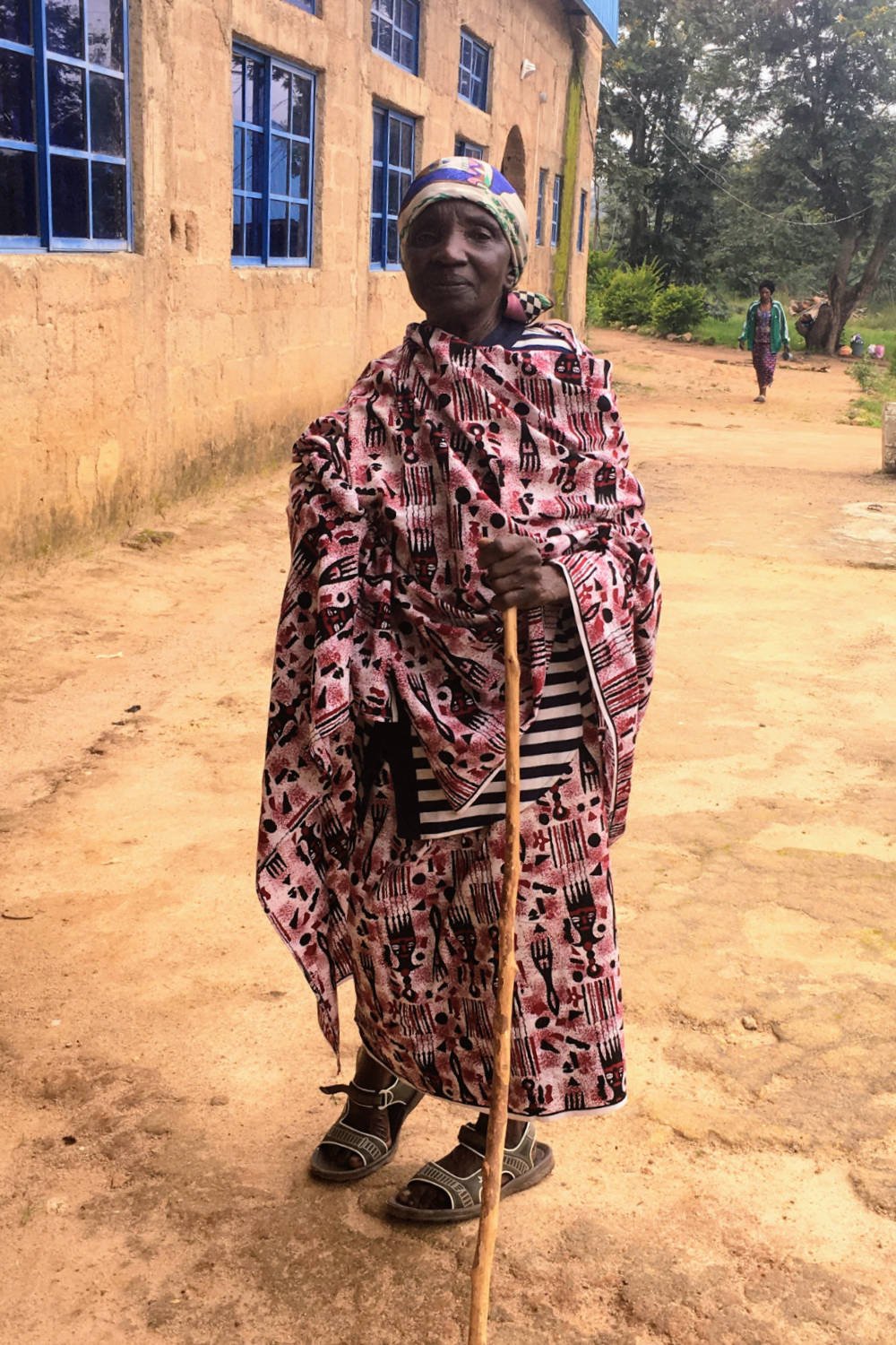 Old woman at Widow's Conference.