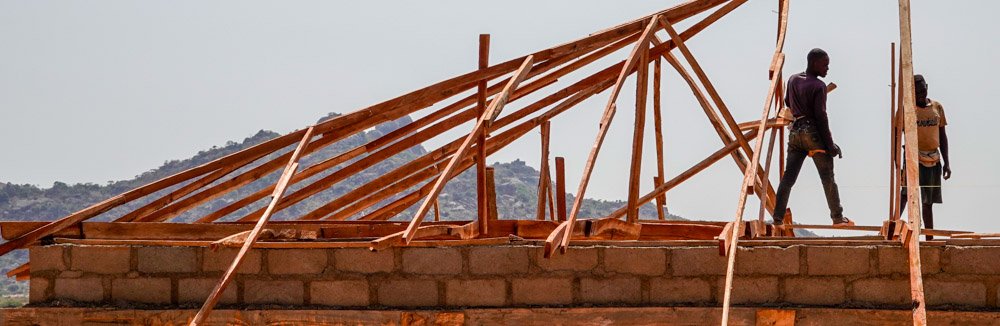 Working on the roof