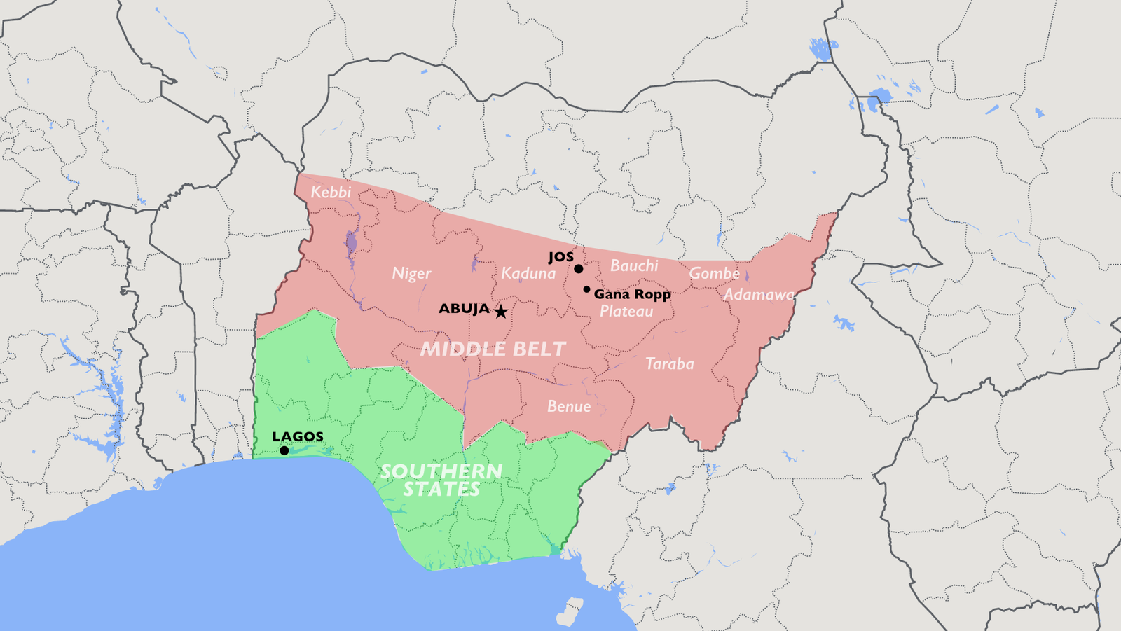 Nigeria Regional Map