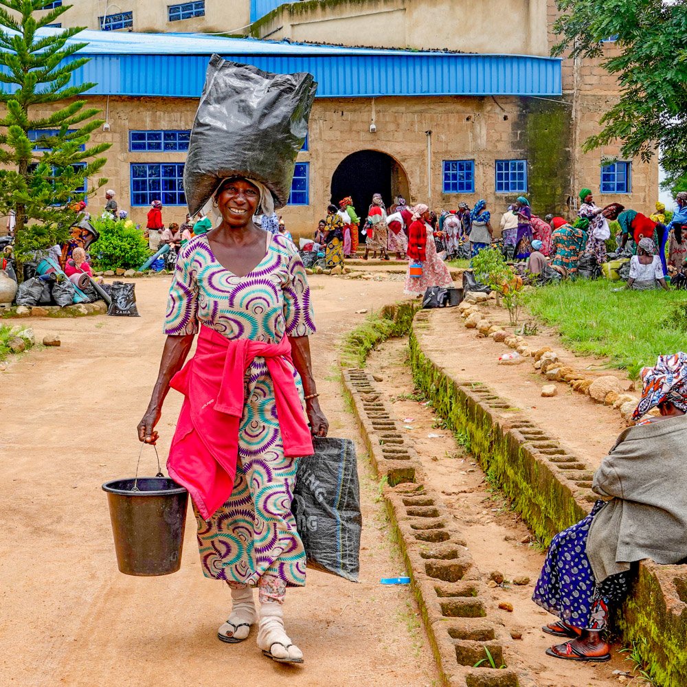 heading home with supplies